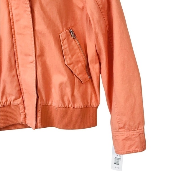New! French Connection Cotton Bomber Peach Hooded Jacket - Picture 8 of 12